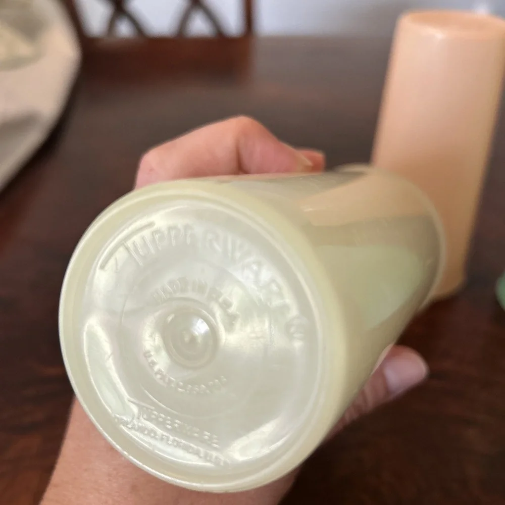 Vintage Tupperware Millionaire Line Set Of 3Tumblers #115 Cups 1954